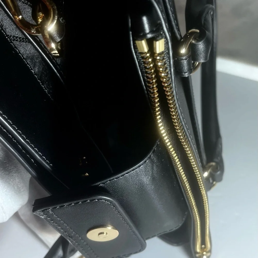 MICHAEL KORS‎ Everly Black Medium Saffiano Leather Satchel. NWT